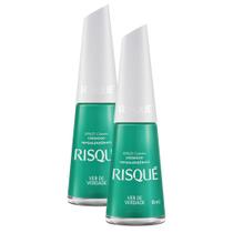 Kit 2 Esmalte Risqué Cor Ver de Verdade com 8ml