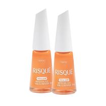 Kit 2 Esmalte Risqué Cremoso Nova Cor Antes Sol que Mal Iluminada 8ml