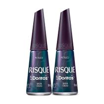 Kit 2 Esmalte Risqué Doritos Cor Nada Obvio Metálico 8ml Kit 2 Esmalte Risqué Doritos Cor Nada Obvio Metálico 8ml