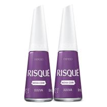 Kit 2 Esmalte Risqué Nova Cor Cremoso Cor Jujuva 8ml Kit 2 Esmalte Risqué Nova Cor Cremoso Cor Jujuva 8ml