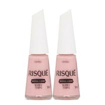 Kit 2 Esmalte Risqué Nova Cor Cremoso Cor Nudeu Tempo 8ml Kit 2 Esmalte Risqué Nova Cor Cremoso Cor Nudeu Tempo 8ml