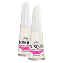 Kit 2 Esmalte Risqué Rendas do Brasil Cor Rendinha Natural Hipoalergênico com 8ml