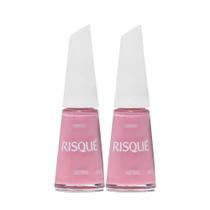 Kit 2 Esmalte Risqué Rosas Cremoso Astral 8ml