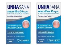 Kit 2 Esmalte Tratamento Micose Unha Sana 2,5ml - Kley Hertz