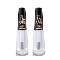 Kit 2 Esmaltes Base Brilho Top Coat Transparente Guga 801 8ml Kit 2 Esmaltes Base Brilho Top Coat Transparente Guga 801 8ml