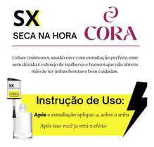 Kit 2 Esmaltes Cora Fita Liquida E Secante Ultra Rápido Sx
