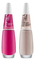 Kit 2 Esmaltes Impala: Crie Unhas - Marilyn E Nude Clássico