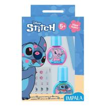 Kit 2 Esmaltes Impala + Lixa E Adesivo Stitch Unha Infantil