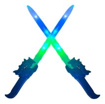 kit 2 espada brinquedo infantil dragão com luz led pisca sai som presente para criança kit 2 espada brinquedo infantil dragão com luz led pisca sai som presente para criança