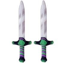 Kit 2 Espadas Brinquedo Macia Hero Huk Almofadada Macia