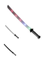 Kit 2 Espadas Ninja Samurai Som E Luz Sensor De Movimento - Lynx Produções Artistica