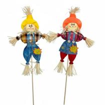 Kit 2 Espantalho Boneco Palha Festa Junina Palito 32cm Kit 2 Espantalho Boneco Palha Festa Junina Palito 32cm
