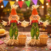 Kit 2 Espantalho Cesto 32cm Festa Junina Decoração São João Kit 2 Espantalho Cesto 32cm Festa Junina Decoração São João