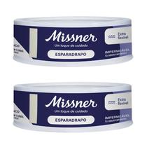 Kit 2 Esparadrapo Impermeável Branco 1,2cm X 4,5m - Missner