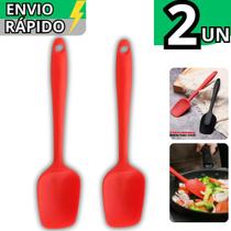 Kit 2 Espátula De Silicone Reta Chapeiro Antiaderente Utensílio de Cozinha Restaurante Casa Kit 2 Espátula De Silicone Reta Chapeiro Antiaderente Utensílio de Cozinha Restaurante Casa
