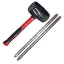Kit 2 Espátula Desmontar Pneu 24pol Grande Martelo Fibra