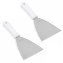 Kit 2 Espátula Inox Reta 5 Lanche Profissional Chapeiro Kit 2 Espátula Inox Reta 5 Lanche Profissional Chapeiro