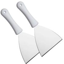 Kit 2 Espátula Inox Reta Chapa Lanche Pizza Cozinha Chapeiro Kit 2 Espátula Inox Reta Chapa Lanche Pizza Cozinha Chapeiro