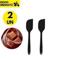 Kit 2 Espátula Pão Duro de Silicone p/ Casa Cozinha Buffet Restaurante Sobremesas Bolos e Chocolate.