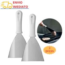 Kit 2 Espátula Reta 4" para Lanches Hamburguer Chapa Lanchonete Padaria Kit 2 Espátula Reta 4" para Lanches Hamburguer Chapa Lanchonete Padaria