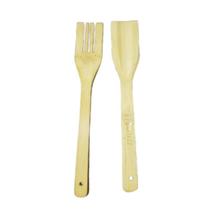 Kit 2 Espátulas Bambu Resistente Utensilio De Cozinha Multiuso Kit 2 Espátulas Bambu Resistente Utensilio De Cozinha Multiuso