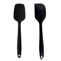 Kit 2 Espátulas Cozinha Silicone Curva e Funda 28cm