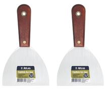 Kit 2 Espatulas De Aço Inox 12,5cm Para Raspagem E Acabamento Atlas