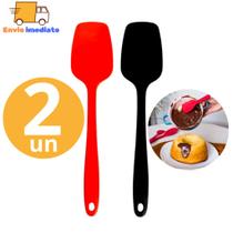 kit 2 Espátulas de Silicone 27.6 cm Silicone Maciço Resistente para Cozinha Restaurante Padaria Doc kit 2 Espátulas de Silicone 27.6 cm Silicone Maciço Resistente para Cozinha Restaurante Padaria Doc