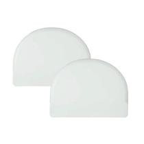 Kit 2 Espátulas Raspadeira Meia Lua Espalha Glacê Rapa Tudo