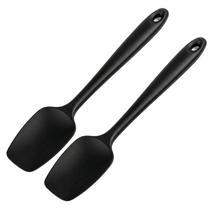 Kit 2 Espátulas Silicone Profissional Confeiteiro Preta 28cm Kit 2 Espátulas Silicone Profissional Confeiteiro Preta 28cm