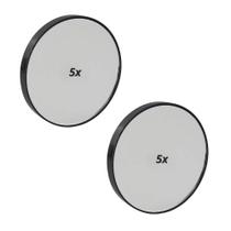 Kit 2 Espelho Maquiagem Aumento Zoom 5x Pequeno Com Ventosa Kit 2 Espelho Maquiagem Aumento Zoom 5x Pequeno Com Ventosa