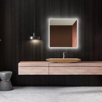 Kit 2 ESPELHO QUADRADO DECORATIVO 40X40 COM LED