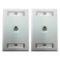 Kit 2 Espelhos de parede com 1 saída RJ45 Cat5
