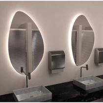 Kit 2 Espelhos de Parede LED Lavabo Decorativo 60x40 Bivolt
