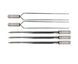 Kit 2 Espeto Duplo 3 Espeto Espada Para Churrasco