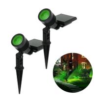 Kit 2 Espeto Solar Jardim Led Luminária Super Spot Luz Grama