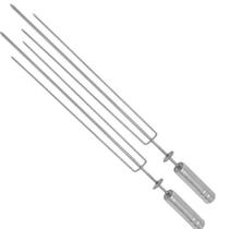 Kit 2 Espeto Tridente Para Grill Giratória Inox para Churrasco Kit 2 Espeto Tridente Para Grill Giratória Inox para Churrasco