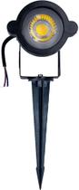 Kit 2 Espetos De Jardim Refletor De Led 5W Branco Quente