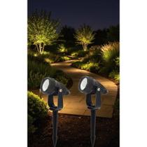 Kit 2 Espetos Jardim LED 7W Luz Quente 3000K Bivolt