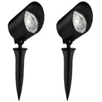 Kit 2 Espetos LED Jardim Luminatti 7W 3000K Luz Amarela
