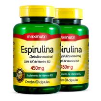 Kit 2 Espirulina 450mg Maxinutri 60 Cápsulas Kit 2 Espirulina 450mg Maxinutri 60 Cápsulas