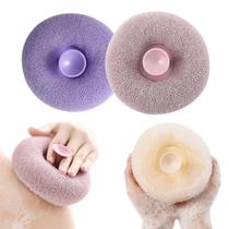 Kit 2 Esponja Bucha De Banho Esfoliação Com Ventosa Prende Box Parede