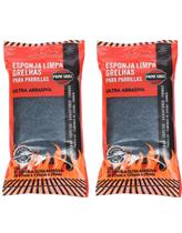 Kit 2 Esponja Limpa Grelhas Ultra Abrasiva Prime Gril