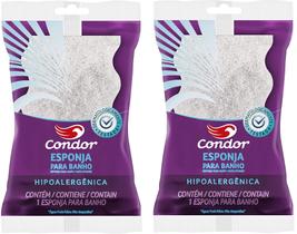 Kit 2 Esponja Para Banho Dupla Face Anatômica Com Cordinha