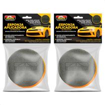 Kit 2 Esponjas Aplicadora Produtos Automotivos Limpa Pneus Cera Multiuso Proauto