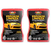 Kit 2 Esponjas de Limpeza Lavagem Automotiva Uso Geral Kit 2 Esponjas de Limpeza Lavagem Automotiva Uso Geral