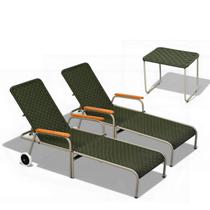Kit 2 Espreguiçadeiras AcquaFlex + Mesa de centro