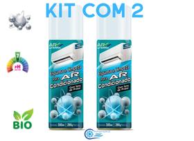 Kit 2 Espuma De Limpeza Íons De Prata Para Ar Condicionado Ar Da Terra Higienização Profunda