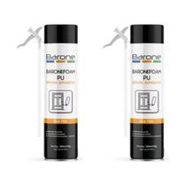 Kit 2 Espuma Expansiva Pu Poliuretano 500ml 340g Vedação Barone Kit 2 Espuma Expansiva Pu Poliuretano 500ml 340g Vedação Barone