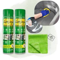 Kit 2 Espuma Mágica Estofados + Pano Microfibra Proauto
